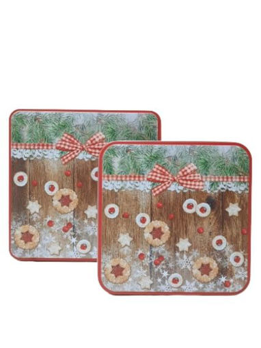 Picture of CHRISTMAS TIN BOX 2 PCS